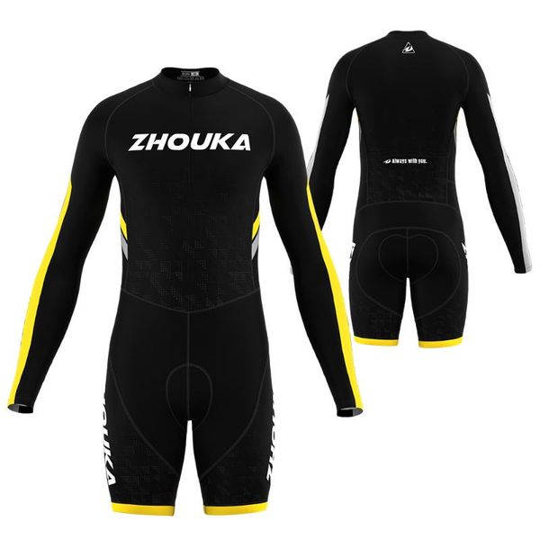 racing sets zhouka cycling skinsuit long sleeve jersey short one piece set bike padded suit for mens, Black;blue
racing sets zhouka cycling skinsuit long sleeve jersey short one piece set bike padded suit for mens, Black;blue