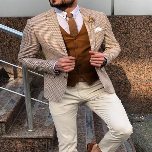 men's suits & blazers slim winter/spring groom fit houndstooth men 3 pieces jacket+vest+pants formal wedding blazer handsome male cloth, White;black
men's suits & blazers slim winter/spring groom fit houndstooth men 3 pieces jacket+vest+pants formal wedding blazer handsome male cloth, White;black