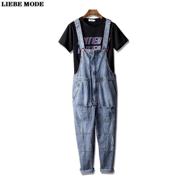 men's hiphop patchwork cargo jeans pants multi pocket japan style loose denim overalls men women casual blue jumpsuit trousers
men's hiphop patchwork cargo jeans pants multi pocket japan style loose denim overalls men women casual blue jumpsuit trousers