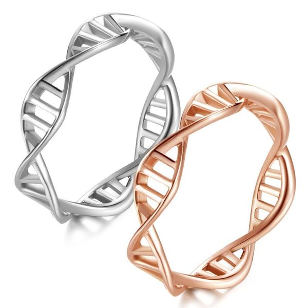 cluster rings simple gene dna shape ring for women double helix rose gold silver color titanium genome friends gifts jewelry, Golden;silver
cluster rings simple gene dna shape ring for women double helix rose gold silver color titanium genome friends gifts jewelry, Golden;silver