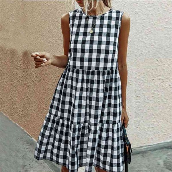 dresses for women summer casual loose plaid print ruffled midi sleeveless vintage ladies vacation sundress 210623, Black;gray
dresses for women summer casual loose plaid print ruffled midi sleeveless vintage ladies vacation sundress 210623, Black;gray