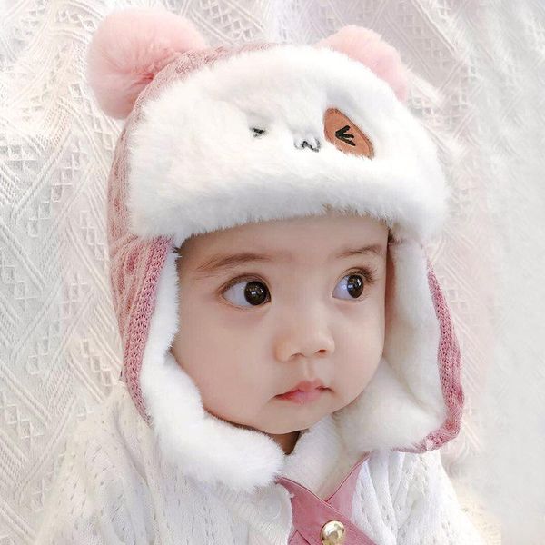 caps & hats cartoon baby hat with earflaps cute double pompoms kids girl boy beanies cap winter warm plush lined children bonnet 1-3y, Yellow
caps & hats cartoon baby hat with earflaps cute double pompoms kids girl boy beanies cap winter warm plush lined children bonnet 1-3y, Yellow