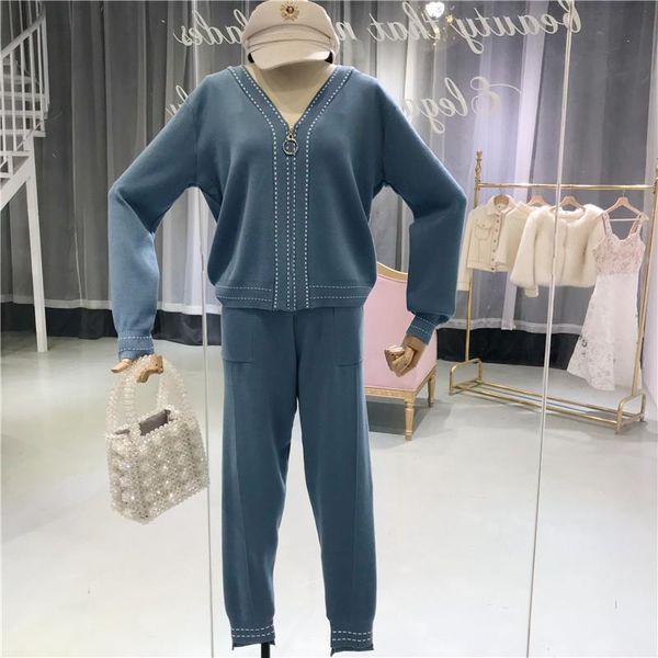 women's two piece pants amolapha women v neck knitted cardigans +pants 2 pieces setsclothing sets casual knit tracksuits, White
women's two piece pants amolapha women v neck knitted cardigans +pants 2 pieces setsclothing sets casual knit tracksuits, White