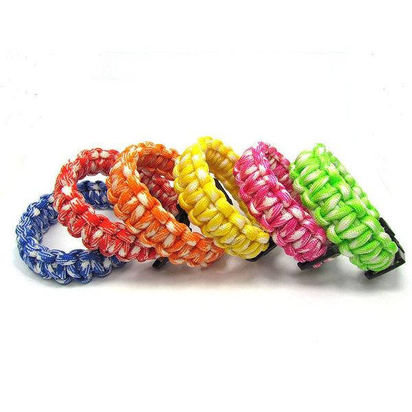 charm bracelets 12pcs/lot sports braided fashion outdoor camping paracord bracelet rescue parachute cord wristband climbing emergency rope, Golden;silver
charm bracelets 12pcs/lot sports braided fashion outdoor camping paracord bracelet rescue parachute cord wristband climbing emergency rope, Golden;silver
