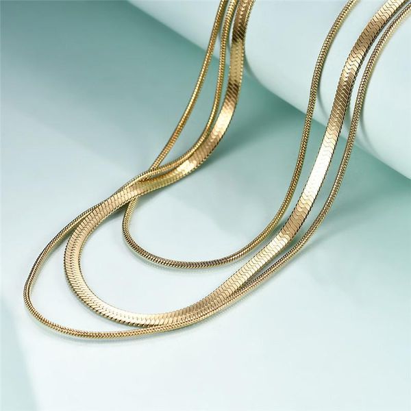 chains kurshuni luxury multi layer snake chain necklace women blade gold ins stainless steel minimalist ladies choker clavicle, Silver
chains kurshuni luxury multi layer snake chain necklace women blade gold ins stainless steel minimalist ladies choker clavicle, Silver