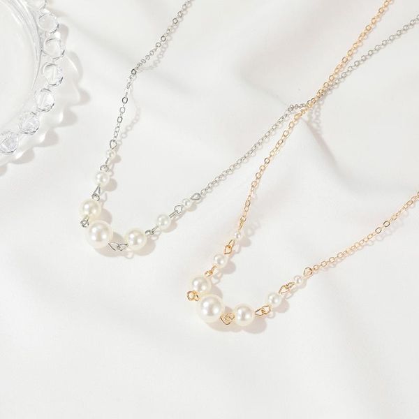 chains korean simple cute elegant pearl necklace pendant trendy girl's clavicle chain short fashion for women charm jewelry gift, Silver
chains korean simple cute elegant pearl necklace pendant trendy girl's clavicle chain short fashion for women charm jewelry gift, Silver