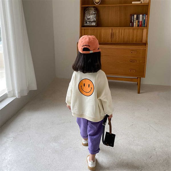 spring cute girls boys smile printing sweatshirts children casual loose pullovers 210615, Black
spring cute girls boys smile printing sweatshirts children casual loose pullovers 210615, Black