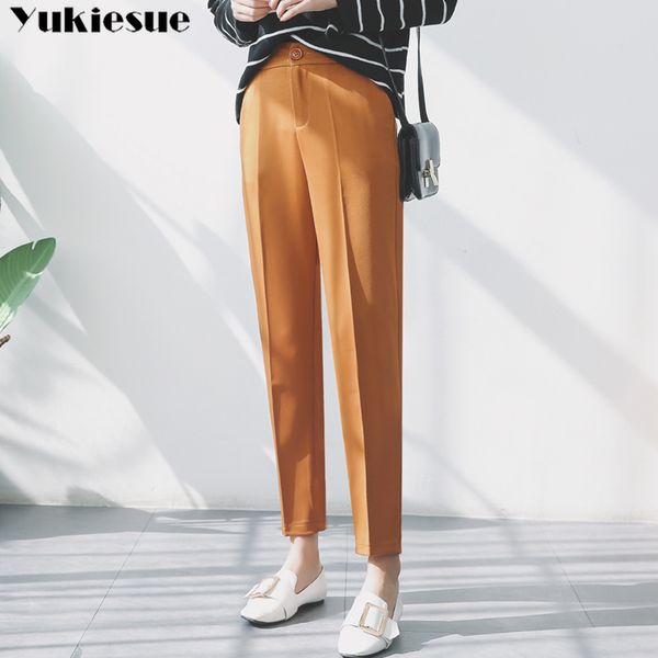 women spring solid high waist long pants formal ol elegant harem for ladies in workplace business suits trousers plus size 210518, Black;white
women spring solid high waist long pants formal ol elegant harem for ladies in workplace business suits trousers plus size 210518, Black;white