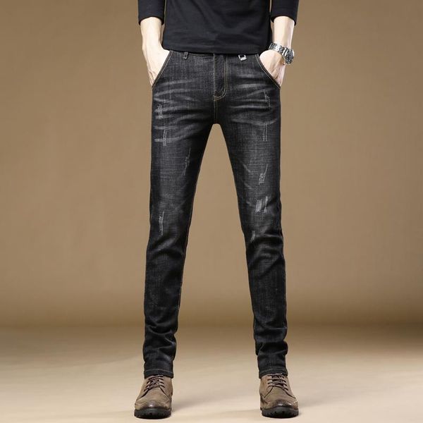 men's jeans autumn tide brand for men slim fit pants classic male korean fashion hip hop trousers straight elasticity, Blue
men's jeans autumn tide brand for men slim fit pants classic male korean fashion hip hop trousers straight elasticity, Blue