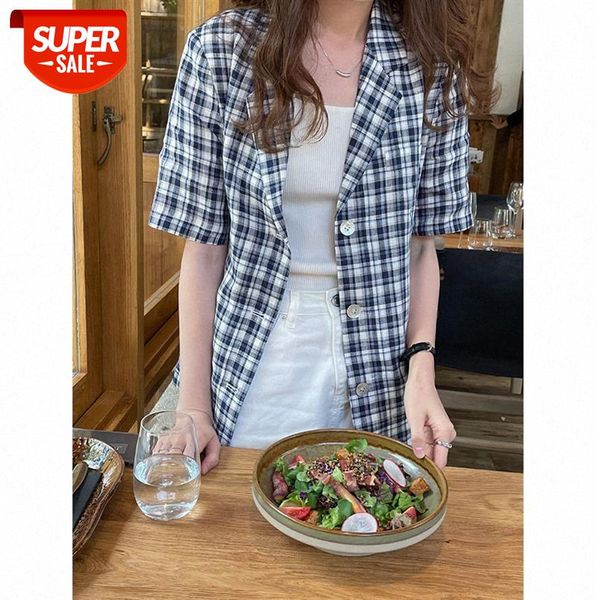 tg casual straight small suit women ins lapel buttoned plaid short-sleeved jacket 13671 #2w8s, Black;gray
tg casual straight small suit women ins lapel buttoned plaid short-sleeved jacket 13671 #2w8s, Black;gray