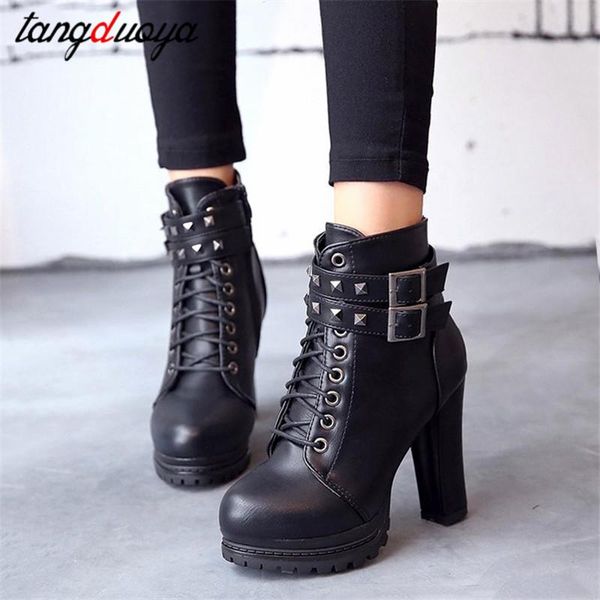 boots winter women platform high heels punk pu leather ankle for shoes bottes femme, Black
boots winter women platform high heels punk pu leather ankle for shoes bottes femme, Black