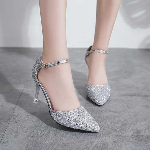 dress shoes 2021 elegant ladies shinning glitter gold silver pumps pointed toe high heels ankle strap wedding party woman, Black
dress shoes 2021 elegant ladies shinning glitter gold silver pumps pointed toe high heels ankle strap wedding party woman, Black