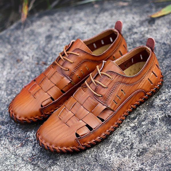 464748 size 2020 summer new cross-border plus size trend handmade breathable leather sandals non-slip middle-aged and elderly casual mens sh, Red;white
464748 size 2020 summer new cross-border plus size trend handmade breathable leather sandals non-slip middle-aged and elderly casual mens sh, Red;white