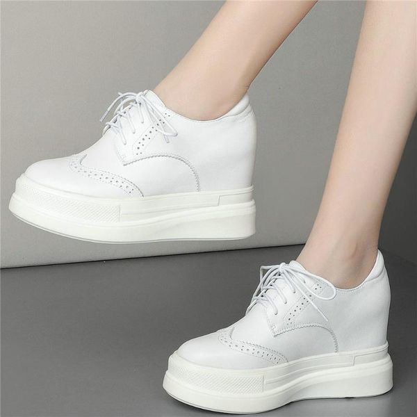 boots 9cm high heel creepers women lace up genuine leather hidden wedges ankle female round toe fashion sneakers casual shoes, Black
boots 9cm high heel creepers women lace up genuine leather hidden wedges ankle female round toe fashion sneakers casual shoes, Black