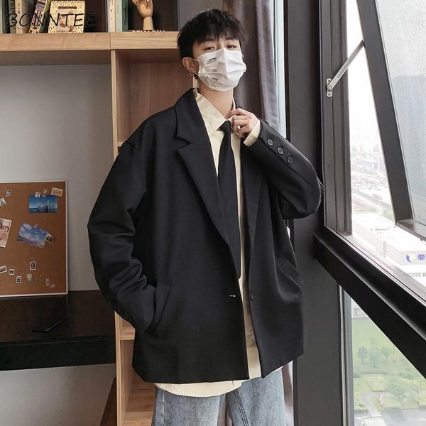 blazers men ins solid student streetwear casual loose all-match daily korean style male retro outwear chic ulzzang harajuku men's suits, White;black
blazers men ins solid student streetwear casual loose all-match daily korean style male retro outwear chic ulzzang harajuku men's suits, White;black