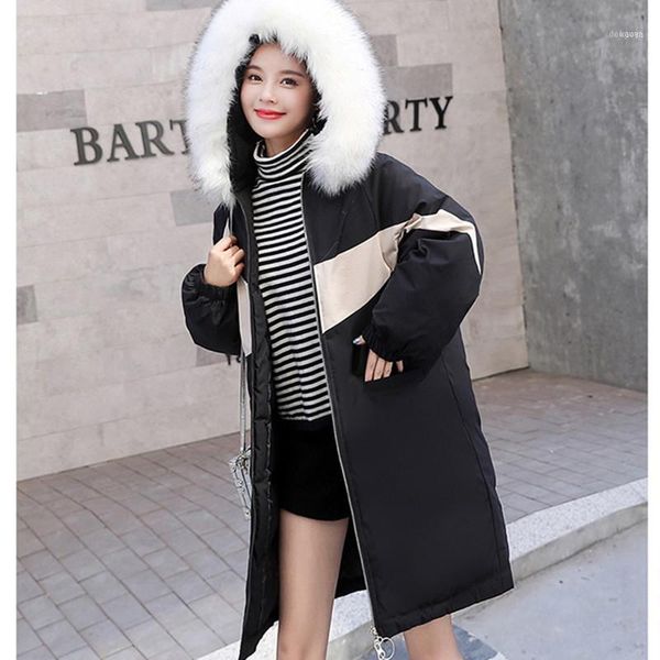 autumn winter long cotton jacket female korean hooded fashion thicken chaqueta for women warm loose parkas outwear1, Black
autumn winter long cotton jacket female korean hooded fashion thicken chaqueta for women warm loose parkas outwear1, Black