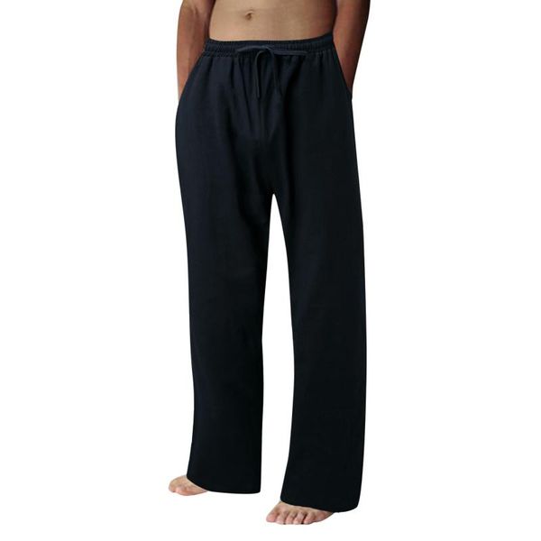 men's pants summer casual lace-up pockets solid color cotton trousers streetwear loose basic elastic waist vintage long, Black
men's pants summer casual lace-up pockets solid color cotton trousers streetwear loose basic elastic waist vintage long, Black