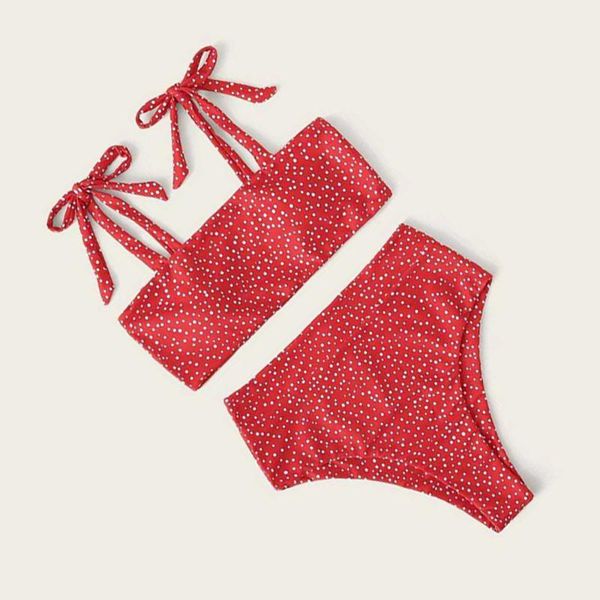 one-piece suits 2021 summer women two piece swimwear red dot bikini high waist bathing suit bandage beachwear
one-piece suits 2021 summer women two piece swimwear red dot bikini high waist bathing suit bandage beachwear