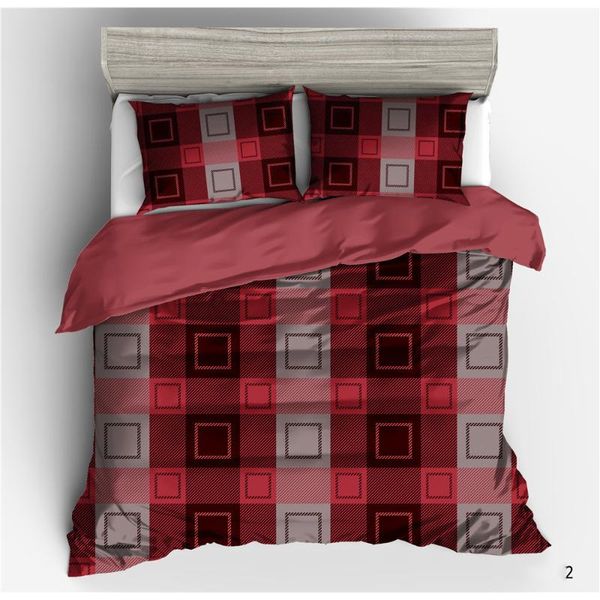 bedding sets 2/3 pieces duvet cover set polyester king size red checkered grid plaid quilt with zipper ties pillowcases 
bedding sets 2/3 pieces duvet cover set polyester king size red checkered grid plaid quilt with zipper ties pillowcases