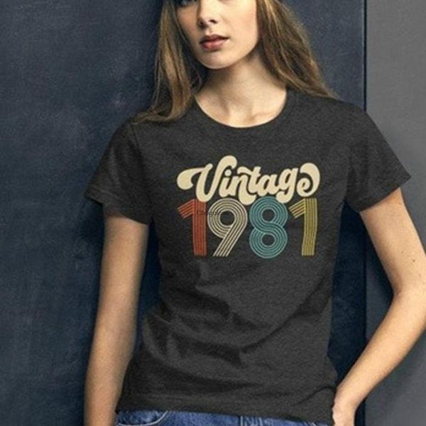 men's t-shirts vintage 1981 men women cotton shirt, White;black 
men's t-shirts vintage 1981 men women cotton shirt, White;black