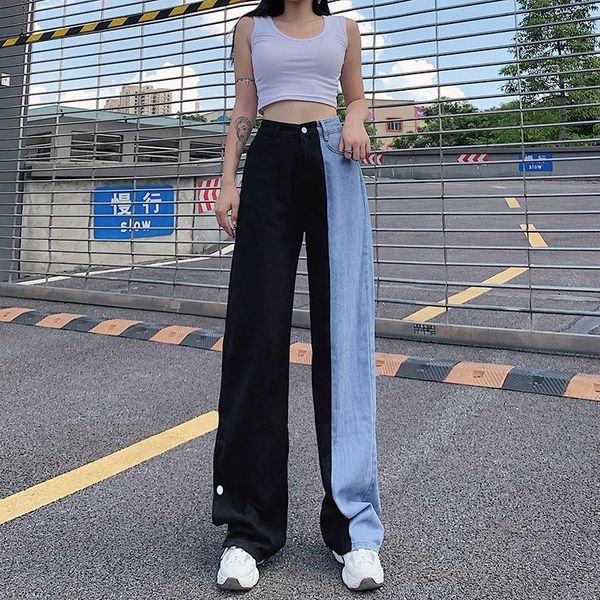 women's pants & capris fashion patchwork loose casual for which hip hop thin jeans 2021 autumn korean version denim cargo female, Black;white
women's pants & capris fashion patchwork loose casual for which hip hop thin jeans 2021 autumn korean version denim cargo female, Black;white