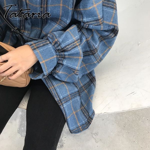 spring autumn woolen plaid blouses and shirts for women casual long sleeve elegant shirt female winter cotton lady blouses, White
spring autumn woolen plaid blouses and shirts for women casual long sleeve elegant shirt female winter cotton lady blouses, White