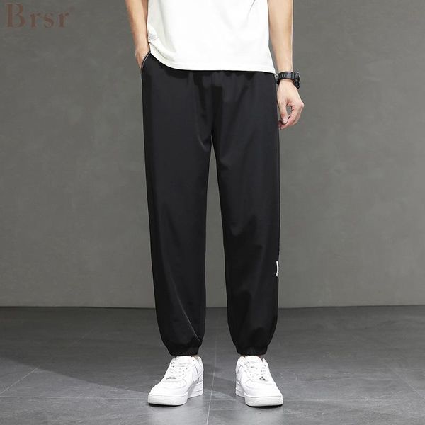 men's pants men's ice silk casual summer thin legged suit korean fashion loose nine point sweatpants, Black
men's pants men's ice silk casual summer thin legged suit korean fashion loose nine point sweatpants, Black