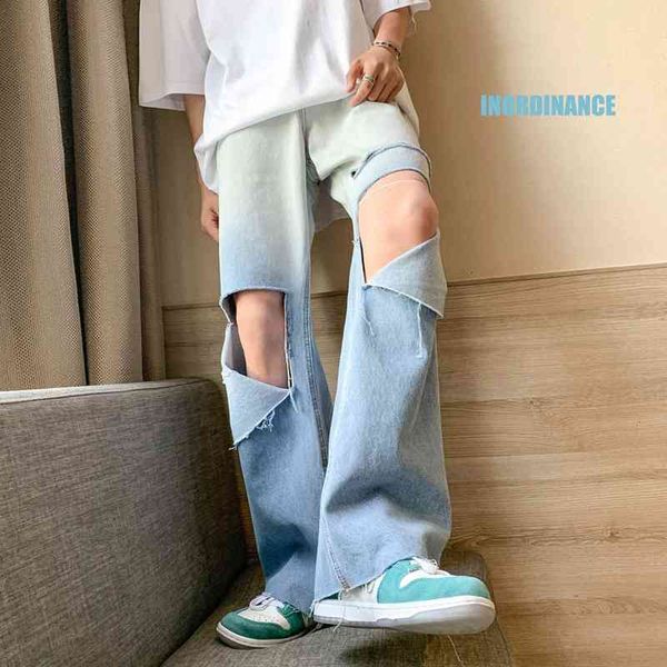 men's jeans summer wide-leg fashion blue casual ripped men streetwear loose hip-hop hole straight denim trousers mens vof3
men's jeans summer wide-leg fashion blue casual ripped men streetwear loose hip-hop hole straight denim trousers mens vof3