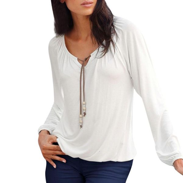 summer women boho v neck solid bowknot long sleeve casual loose comfort shirt camisas femininas, White
summer women boho v neck solid bowknot long sleeve casual loose comfort shirt camisas femininas, White