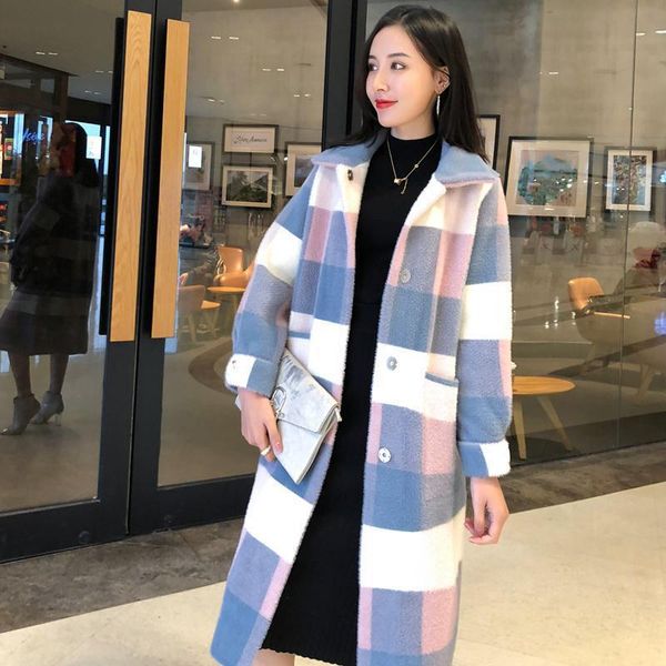 net red imitation mink velvet wools square collar over the knee mid-length knitted cardigan coat women women's wool & blends, Black
net red imitation mink velvet wools square collar over the knee mid-length knitted cardigan coat women women's wool & blends, Black
