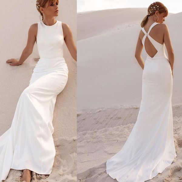 other wedding dresses simple mermaid o neck off shoulder cris-cross backless draped floor length fashion bridal gowns custom made1, White
other wedding dresses simple mermaid o neck off shoulder cris-cross backless draped floor length fashion bridal gowns custom made1, White