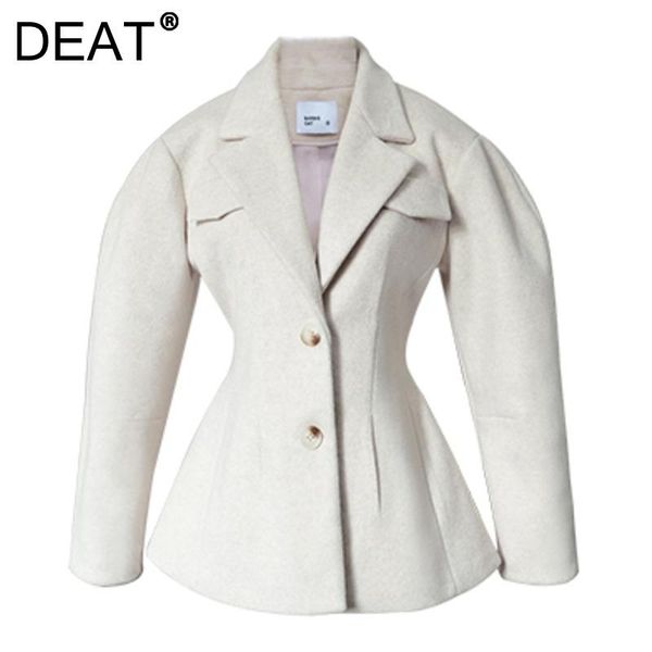 women's wool & blends woman woolen jacket lapel collar long sleeve short length slim waist beige vintage style 2022 autumn korean 15xm6, Black
women's wool & blends woman woolen jacket lapel collar long sleeve short length slim waist beige vintage style 2022 autumn korean 15xm6, Black