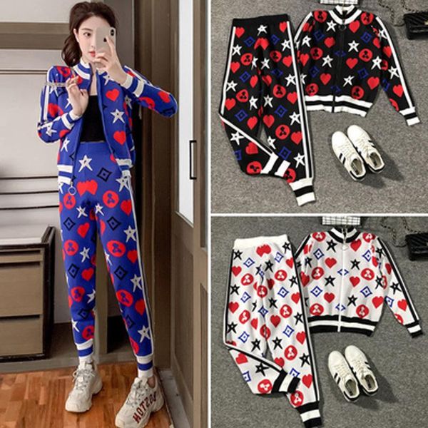 women's two piece pants designer casual fashion autumn winter knit 2 set women pant suit oversized loose sweater jogging knitted tracks, White
women's two piece pants designer casual fashion autumn winter knit 2 set women pant suit oversized loose sweater jogging knitted tracks, White