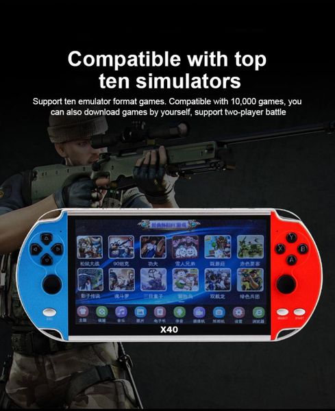 video game 7.1 inch lcd portable handheld retro console mp4 player tf card for gba / nes 3000 games controllers & joysticks
video game 7.1 inch lcd portable handheld retro console mp4 player tf card for gba / nes 3000 games controllers & joysticks