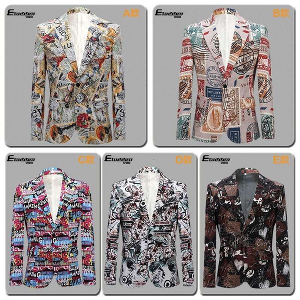 suits & men's blazers personalized print show host dress bar stage performance suit, White;black
suits & men's blazers personalized print show host dress bar stage performance suit, White;black