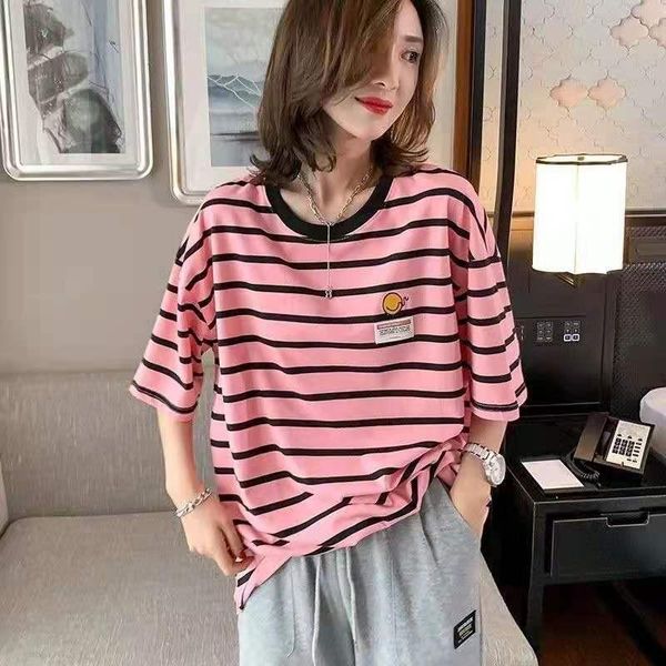 summer korean style women loose casual o-neck striped print t shirt all-matched short sleeve cotton t-shirt w266 women's, White
summer korean style women loose casual o-neck striped print t shirt all-matched short sleeve cotton t-shirt w266 women's, White