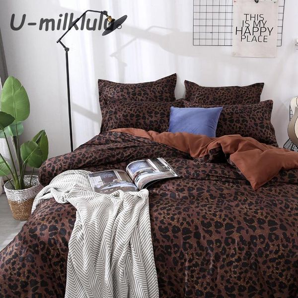 leopard printed bedding set nordic sheet brown duvet cover single double king size elastic bed pillowcases 4pcs sets
leopard printed bedding set nordic sheet brown duvet cover single double king size elastic bed pillowcases 4pcs sets