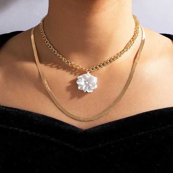 chains tocona trendy white flower pendant necklace for women multilayered gold metal chain choker necklaces gothtic jewelry, Silver
chains tocona trendy white flower pendant necklace for women multilayered gold metal chain choker necklaces gothtic jewelry, Silver