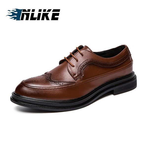 dress shoes inlike formal men pointed toe brogue leather oxford for fashion footwear, Black
dress shoes inlike formal men pointed toe brogue leather oxford for fashion footwear, Black