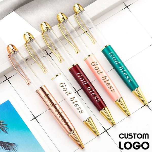 custom logo touch screen ballpoint pen fashion private engrave multi-function business student office stationery pens, Blue;orange