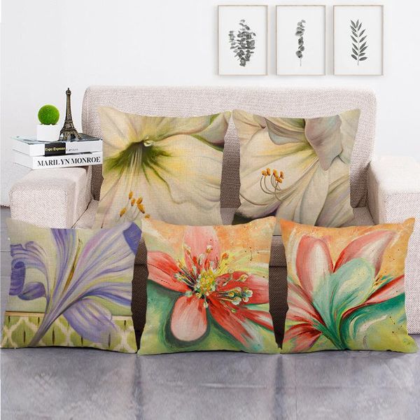 cushion/decorative pillow oil painting lily flowers decorative pillows case outside linen floral cushion cover for sofa chair couch home dec
cushion/decorative pillow oil painting lily flowers decorative pillows case outside linen floral cushion cover for sofa chair couch home dec