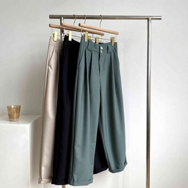 women's pants & capris hxjp 2021 korean autumn simple high waist thin capri loose drape straight-line casual 8036, Black;white
women's pants & capris hxjp 2021 korean autumn simple high waist thin capri loose drape straight-line casual 8036, Black;white