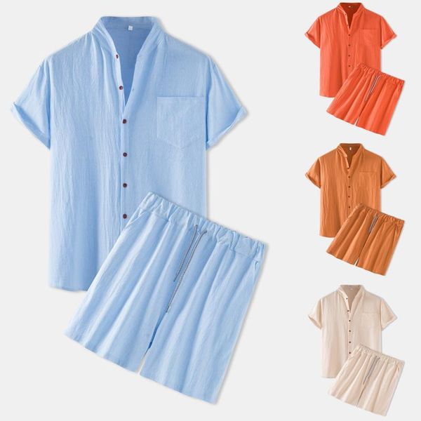 men's tracksuits sets summer 2pcs beach cotton linen short sleeve shirts & shorts pants clothing conjuntos de hombre, Gray
men's tracksuits sets summer 2pcs beach cotton linen short sleeve shirts & shorts pants clothing conjuntos de hombre, Gray
