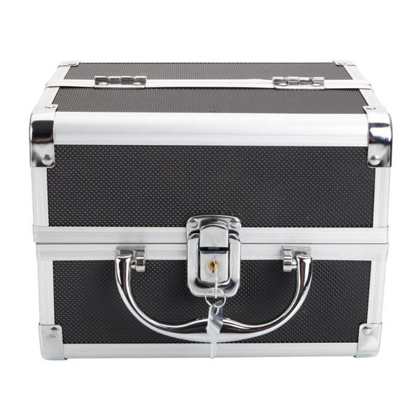 portable diamond texture aluminum makeup storage bag with mirror & key black cosmetic bags cases
portable diamond texture aluminum makeup storage bag with mirror & key black cosmetic bags cases