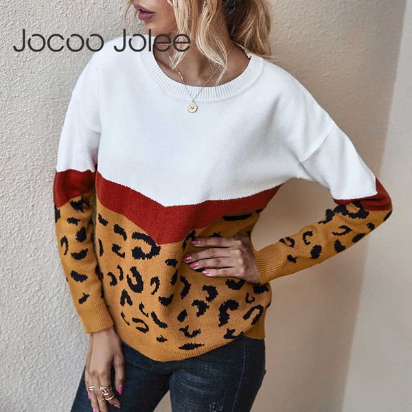 jocoo jolee autumn winter leopard print patchwork sweater elegant o neck loose pullovers vintage harajuku sweater jumpers 210619, White;black
jocoo jolee autumn winter leopard print patchwork sweater elegant o neck loose pullovers vintage harajuku sweater jumpers 210619, White;black