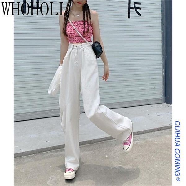 women's pants & capris whoholl straight jeans summer thin 2021 loose wide leg white high waist floor long trousers, Black;white
women's pants & capris whoholl straight jeans summer thin 2021 loose wide leg white high waist floor long trousers, Black;white