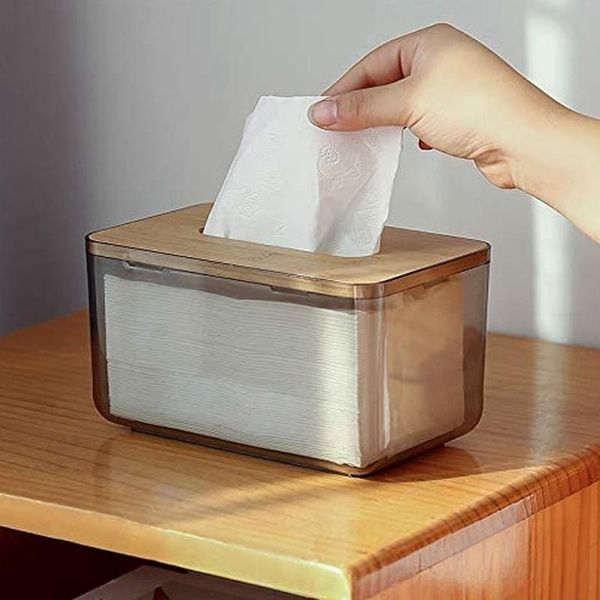 tissue boxes & napkins box, facial dispenser box with bamboo wood lid, transparent container, modern minimalist design
tissue boxes & napkins box, facial dispenser box with bamboo wood lid, transparent container, modern minimalist design