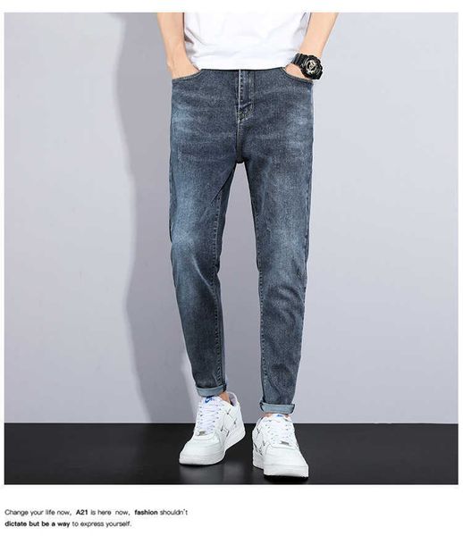 pants jeans men's summer thin micro elastic middle waist youth korean casual small straight jeans, Blue
pants jeans men's summer thin micro elastic middle waist youth korean casual small straight jeans, Blue