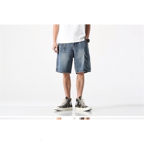 men's jeans summer time multi pockets high street hip hop style loose type casual simple short o55p, Blue
men's jeans summer time multi pockets high street hip hop style loose type casual simple short o55p, Blue
