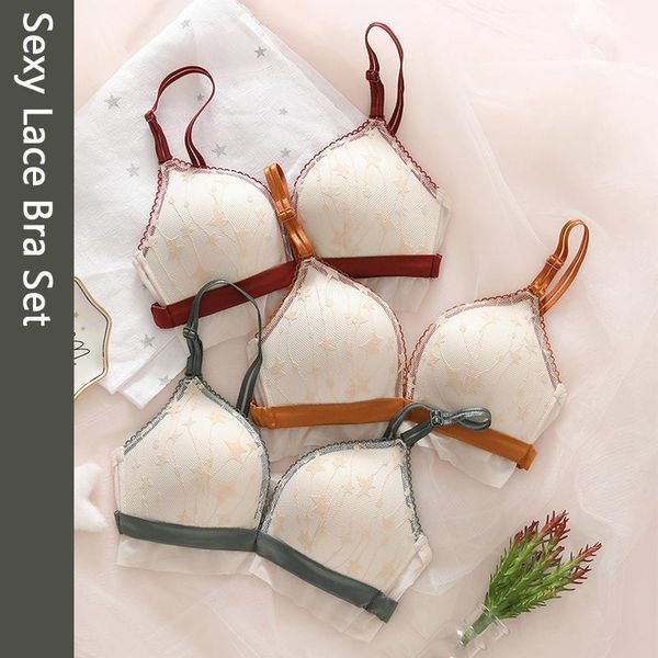 bras sets the second skin sweet bra and panties lingerie set thick cotton underwear push up lace for women 80 a b cup brassiere, Red;black
bras sets the second skin sweet bra and panties lingerie set thick cotton underwear push up lace for women 80 a b cup brassiere, Red;black